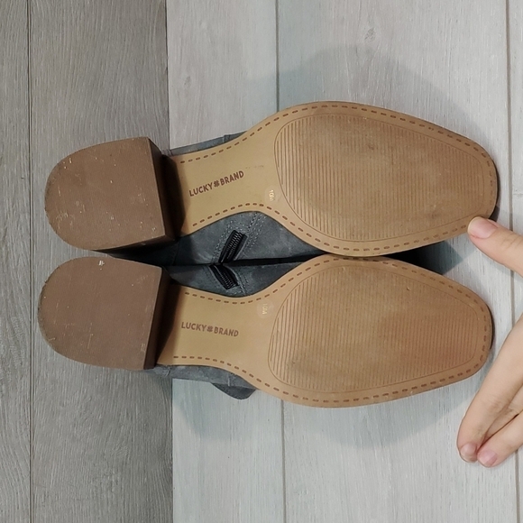 Lucky Brand Womens Lilye Leather Ankle Heels Boots shoes sz 10M - Picture 9 of 13